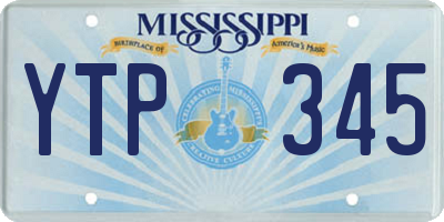 MS license plate YTP345