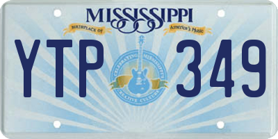 MS license plate YTP349