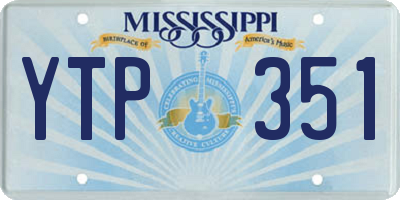 MS license plate YTP351