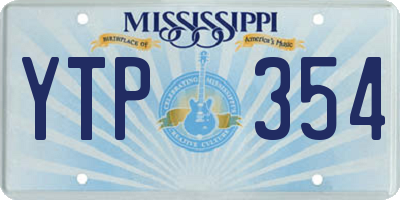 MS license plate YTP354