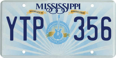 MS license plate YTP356