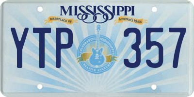 MS license plate YTP357