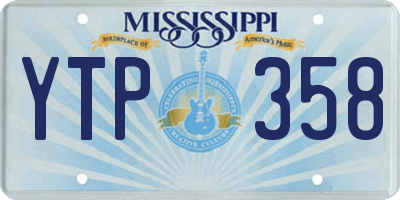 MS license plate YTP358
