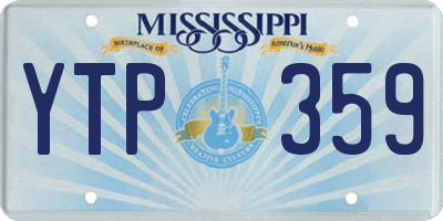 MS license plate YTP359