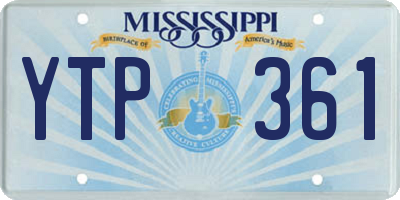 MS license plate YTP361