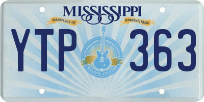 MS license plate YTP363