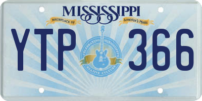 MS license plate YTP366
