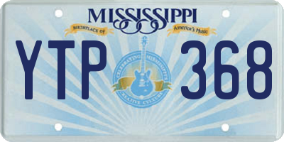 MS license plate YTP368