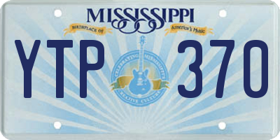 MS license plate YTP370