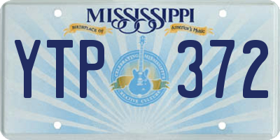 MS license plate YTP372
