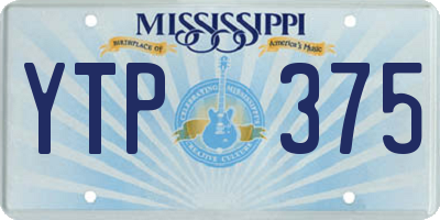 MS license plate YTP375