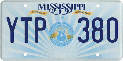 MS license plate YTP380