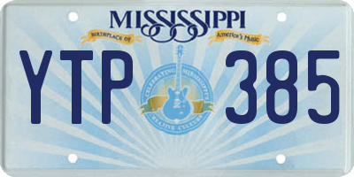 MS license plate YTP385