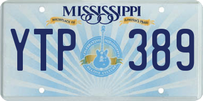 MS license plate YTP389