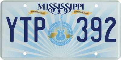 MS license plate YTP392