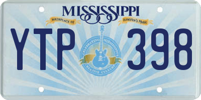 MS license plate YTP398