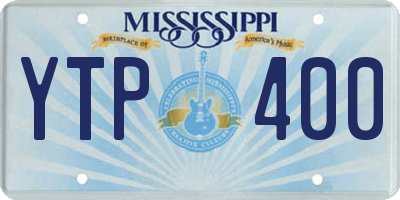 MS license plate YTP400