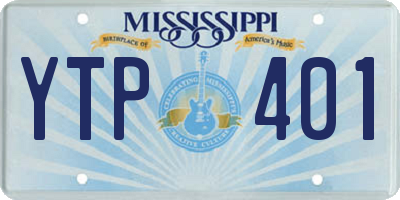MS license plate YTP401