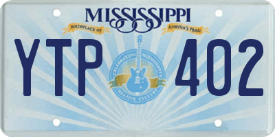 MS license plate YTP402