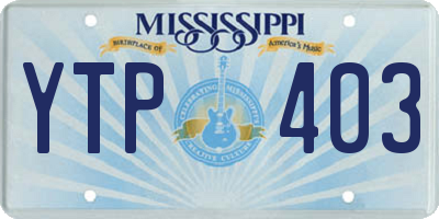 MS license plate YTP403