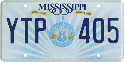 MS license plate YTP405