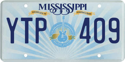 MS license plate YTP409