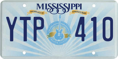 MS license plate YTP410