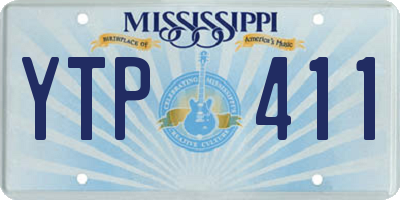 MS license plate YTP411