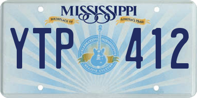 MS license plate YTP412