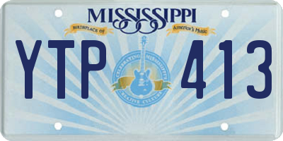 MS license plate YTP413