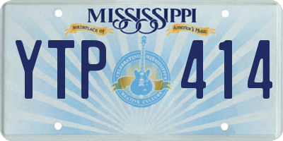 MS license plate YTP414