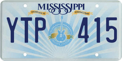 MS license plate YTP415
