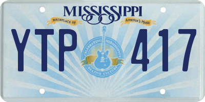 MS license plate YTP417