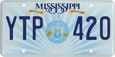 MS license plate YTP420