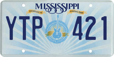 MS license plate YTP421