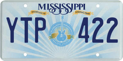 MS license plate YTP422