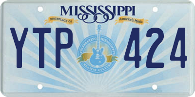 MS license plate YTP424
