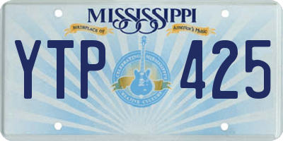 MS license plate YTP425