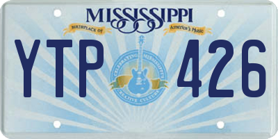 MS license plate YTP426