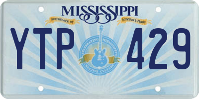MS license plate YTP429