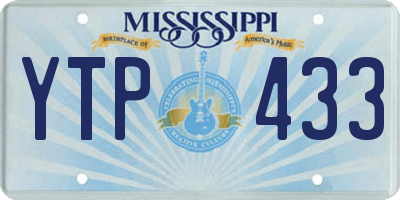 MS license plate YTP433