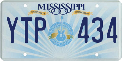 MS license plate YTP434
