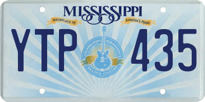 MS license plate YTP435
