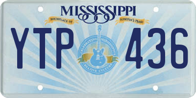 MS license plate YTP436