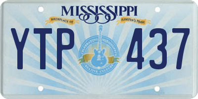 MS license plate YTP437