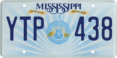 MS license plate YTP438