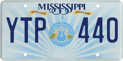 MS license plate YTP440