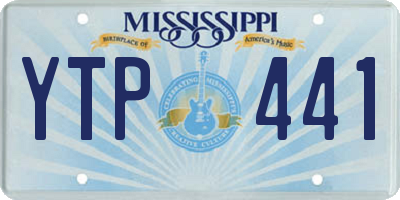 MS license plate YTP441