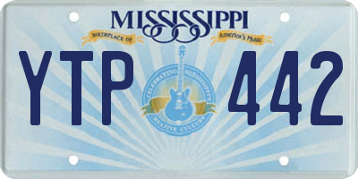 MS license plate YTP442