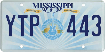 MS license plate YTP443